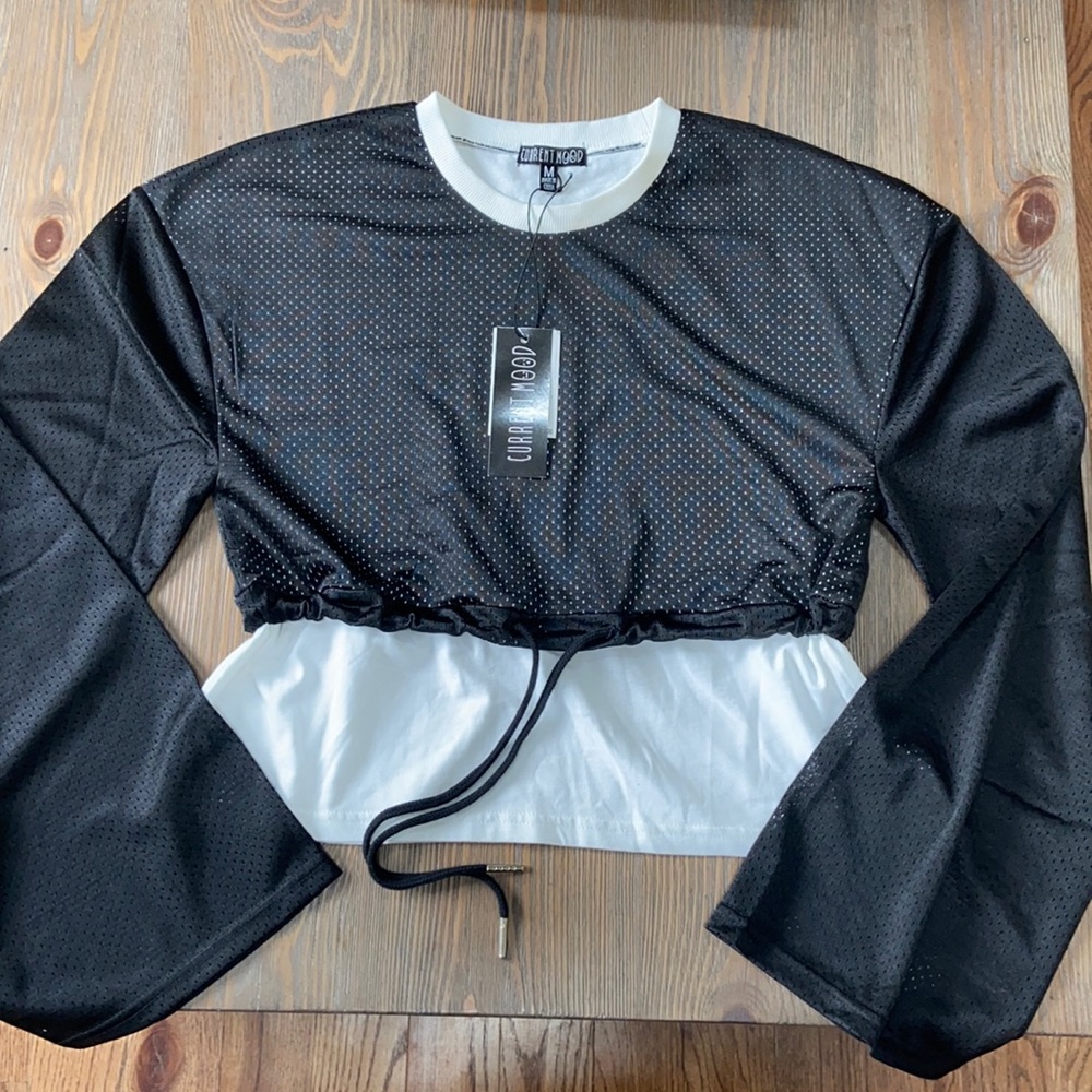 NEW Current Mood black/white Cropped Top